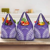 Custom Cook Islands Rarotonga Grocery Bag Polynesian Tribal Tattoo