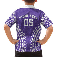 Custom Cook Islands Rarotonga Kid Hawaiian Shirt Polynesian Tribal Tattoo