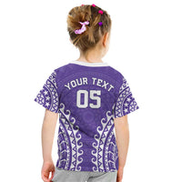 Custom Cook Islands Rarotonga Kid T Shirt Polynesian Tribal Tattoo