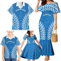 Custom Cook Islands Pukapuka Family Matching Mermaid Dress and Hawaiian Shirt Polynesian Tribal Tattoo LT05 - Polynesian Pride