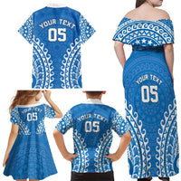 Custom Cook Islands Pukapuka Family Matching Off Shoulder Maxi Dress and Hawaiian Shirt Polynesian Tribal Tattoo LT05 - Polynesian Pride