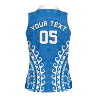 Custom Cook Islands Pukapuka Women Sleeveless Polo Shirt Polynesian Tribal Tattoo LT05 - Polynesian Pride