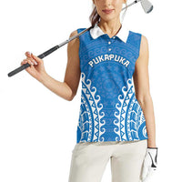 Custom Cook Islands Pukapuka Women Sleeveless Polo Shirt Polynesian Tribal Tattoo LT05 - Polynesian Pride