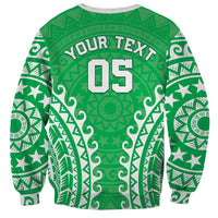 Custom Cook Islands Mitiaro Sweatshirt Polynesian Tribal Tattoo