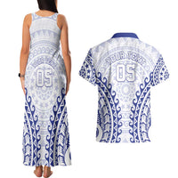 Custom Cook Islands Palmerston Couples Matching Tank Maxi Dress and Hawaiian Shirt Polynesian Tribal Tattoo