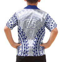 Custom Cook Islands Palmerston Family Matching Off The Shoulder Long Sleeve Dress and Hawaiian Shirt Polynesian Tribal Tattoo