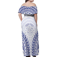 Custom Cook Islands Palmerston Family Matching Off Shoulder Maxi Dress and Hawaiian Shirt Polynesian Tribal Tattoo LT05 - Polynesian Pride