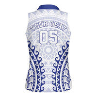 Custom Cook Islands Palmerston Women Sleeveless Polo Shirt Polynesian Tribal Tattoo LT05 - Polynesian Pride