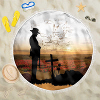 Australia And New Zealand ANZAC Day Beach Blanket Battle Of Beersheba LT05 One Size 150cm Beige - Polynesian Pride