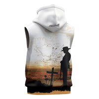 Australia And New Zealand ANZAC Day Sleeveless Zip Hoodie Battle Of Beersheba LT05 - Polynesian Pride