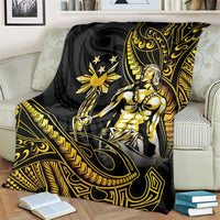 Filipinos Lapu Lapu Hero Blanket Gold Polynesian Tribal Tattoo
