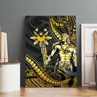Filipinos Lapu Lapu Hero Canvas Wall Art Gold Polynesian Tribal Tattoo