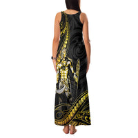 Filipinos Lapu Lapu Hero Family Matching Tank Maxi Dress and Hawaiian Shirt Gold Polynesian Tribal Tattoo LT05 - Polynesian Pride