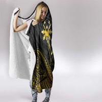 Filipinos Lapu Lapu Hero Hooded Blanket Gold Polynesian Tribal Tattoo