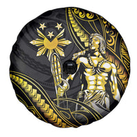 Filipinos Lapu Lapu Hero Spare Tire Cover Gold Polynesian Tribal Tattoo LT05 - Polynesian Pride