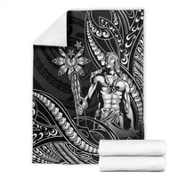 Filipinos Lapu Lapu Hero Blanket Black Polynesian Tribal Tattoo