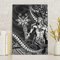 Filipinos Lapu Lapu Hero Canvas Wall Art Black Polynesian Tribal Tattoo