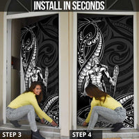 Filipinos Lapu Lapu Hero Door Cover Black Polynesian Tribal Tattoo