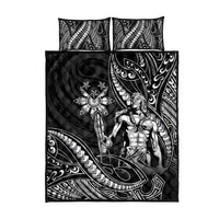 Filipinos Lapu Lapu Hero Quilt Bed Set Black Polynesian Tribal Tattoo