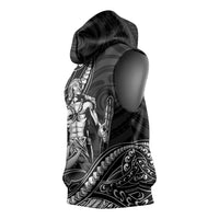 Filipinos Lapu Lapu Hero Sleeveless Hoodie Black Polynesian Tribal Tattoo LT05 - Polynesian Pride