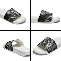 Filipinos Lapu Lapu Hero Slide Sandals Black Polynesian Tribal Tattoo