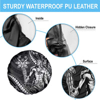Filipinos Lapu Lapu Hero Spare Tire Cover Black Polynesian Tribal Tattoo