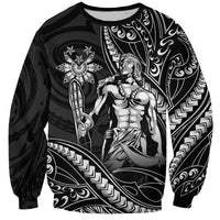 Filipinos Lapu Lapu Hero Sweatshirt Black Polynesian Tribal Tattoo