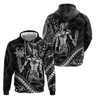 Filipinos Lapu Lapu Hero Zip Hoodie Black Polynesian Tribal Tattoo