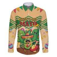 Personalised Hawaii Cinco De Mayo Family Matching Mermaid Dress and Hawaiian Shirt Funny Style LT05 Dad's Shirt - Long Sleeve Brown - Polynesian Pride
