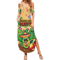 Personalised Hawaii Cinco De Mayo Family Matching Summer Maxi Dress and Hawaiian Shirt Funny Style LT05 Mom's Dress Brown - Polynesian Pride
