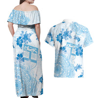 Happy Fiji Girmit Day Couples Matching Off Shoulder Maxi Dress and Hawaiian Shirt Fijian Tapa With Mandala Pattern LT05 - Polynesian Pride