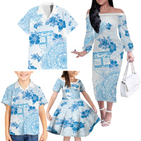 Happy Fiji Girmit Day Family Matching Off The Shoulder Long Sleeve Dress and Hawaiian Shirt Fijian Tapa With Mandala Pattern LT05 - Polynesian Pride