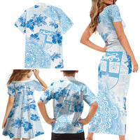 Happy Fiji Girmit Day Family Matching Short Sleeve Bodycon Dress and Hawaiian Shirt Fijian Tapa With Mandala Pattern LT05 - Polynesian Pride