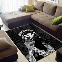 Hawaii King Kamehameha Day Parade Area Rug With Pa'u Riders Plumeria Kakau Tribal Pattern LT05 - Polynesian Pride