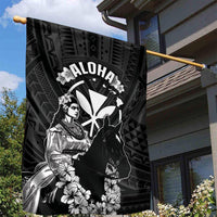 Hawaii King Kamehameha Day Parade Garden Flag With Pa'u Riders Plumeria Kakau Tribal Pattern LT05 - Polynesian Pride