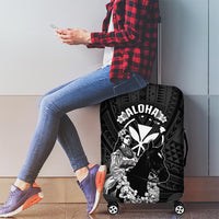 Hawaii King Kamehameha Day Parade Luggage Cover With Pa'u Riders Plumeria Kakau Tribal Pattern LT05 - Polynesian Pride