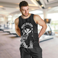 Hawaii King Kamehameha Day Parade Men Tank Top With Pa'u Riders Plumeria Kakau Tribal Pattern LT05 Black - Polynesian Pride