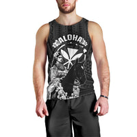 Hawaii King Kamehameha Day Parade Men Tank Top With Pa'u Riders Plumeria Kakau Tribal Pattern LT05 - Polynesian Pride