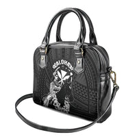 Hawaii King Kamehameha Day Parade Shoulder Handbag With Pa'u Riders Plumeria Kakau Tribal Pattern