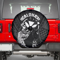 Hawaii King Kamehameha Day Parade Spare Tire Cover With Pa'u Riders Plumeria Kakau Tribal Pattern LT05 - Polynesian Pride
