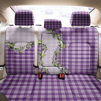 Violet Hawaii Palaka Back Car Seat Cover Maile Pikake Honohono Orchid Lei