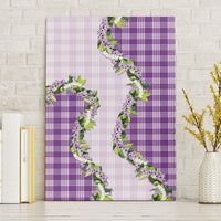 Violet Hawaii Palaka Canvas Wall Art Maile Pikake Honohono Orchid Lei
