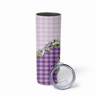 Violet Hawaii Palaka Skinny Tumbler Maile Pikake Honohono Orchid Lei LT05 - Polynesian Pride