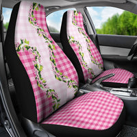 Pink Hawaii Palaka Car Seat Cover Maile Pikake Honohono Orchid Lei LT05 - Polynesian Pride