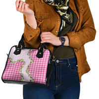 Pink Hawaii Palaka Shoulder Handbag Maile Pikake Honohono Orchid Lei