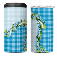 Blue Hawaii Palaka 4 in 1 Can Cooler Tumbler Maile Pikake Honohono Orchid Lei LT05 One Size: 16 oz Blue - Polynesian Pride