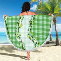 Green Hawaii Palaka Beach Blanket Maile Pikake Honohono Orchid Lei
