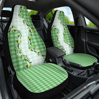 Green Hawaii Palaka Car Seat Cover Maile Pikake Honohono Orchid Lei LT05 One Size Green - Polynesian Pride