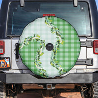 Green Hawaii Palaka Spare Tire Cover Maile Pikake Honohono Orchid Lei LT05 Green - Polynesian Pride