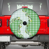 Green Hawaii Palaka Spare Tire Cover Maile Pikake Honohono Orchid Lei LT05 - Polynesian Pride